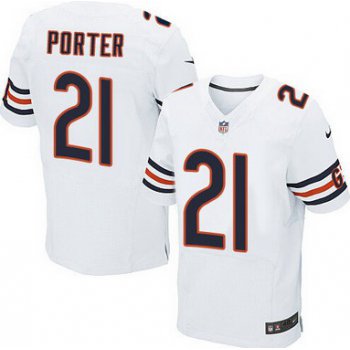 Men's Chicago Bears #21 Tracy Porter White Road NFL Nike Elite Jersey