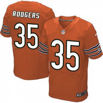 Men's Chicago Bears #35 Jacquizz Rodgers Orange Alternate NFL Nike Elite Jersey