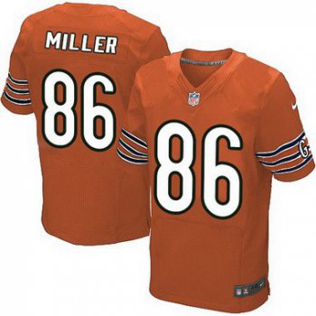 Men's Chicago Bears #86 Zach Miller Orange Alternate NFL Nike Elite Jersey