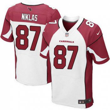 Men's Arizona Cardinals #87 Troy Niklas White Road NFL Nike Elite Jersey
