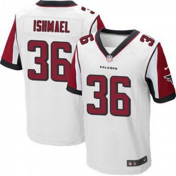 Men's Atlanta Falcons #36 Kemal Ishmael White Road NFL Nike Elite Jersey