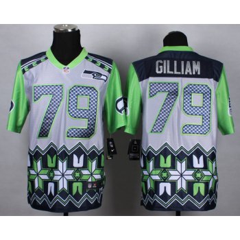 Nike Seattle Seahawks #79 Garry Gilliam 2015 Noble Fashion Elite Jersey