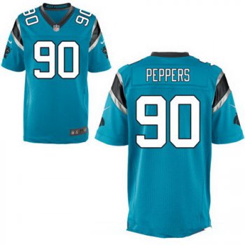 Men's Carolina Panthers #90 Julius Peppers Light Blue Alternate Stitched NFL Nike Elite Jersey