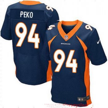 Men's Denver Broncos #94 Domata Peko Navy Blue Alternate Stitched NFL Nike Elite Jersey