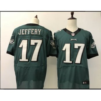 Men's Philadelphia Eagles #17 Alshon Jeffery Midnight Green Team Color Stitched NFL Nike Elite Jersey