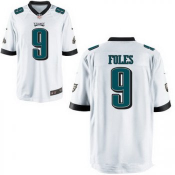 Men's Philadelphia Eagles #9 Nick Foles White Road Stitched NFL Nike Elite Jersey