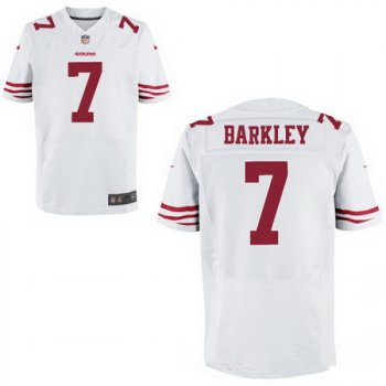 Men's San Francisco 49ers #7 Matt Barkley White Road Stitched NFL Nike Elite Jersey