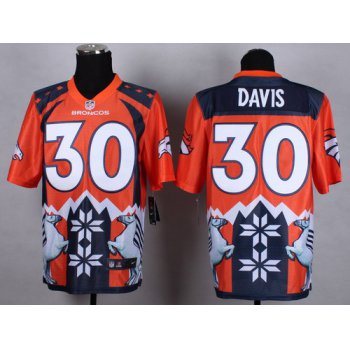 Nike Denver Broncos #30 Terrell Davis 2015 Noble Fashion Elite Jersey