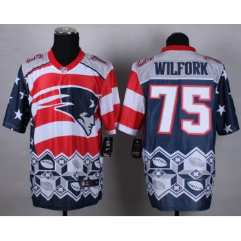 Nike New England Patriots #75 Vince Wilfork 2015 Noble Fashion Elite Jersey