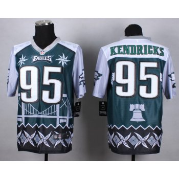 Nike Philadelphia Eagles #95 Mychal Kendricks 2015 Noble Fashion Elite Jersey