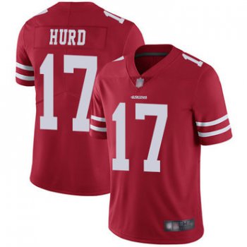 49ers #17 Jalen Hurd Red Team Color Men's Stitched Football Vapor Untouchable Limited Jersey