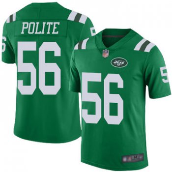 Jets #56 Jachai Polite Green Men's Stitched Football Limited Rush Jersey