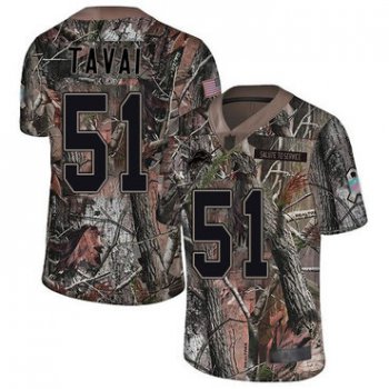 Lions #51 Jahlani Tavai Camo Men's Stitched Football Limited Rush Realtree Jersey