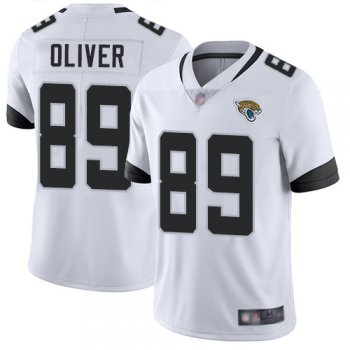 Jaguars #89 Josh Oliver White Men's Stitched Football Vapor Untouchable Limited Jersey