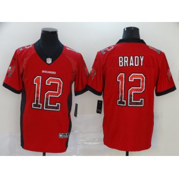 Men's Tampa Bay Buccaneers #12 Tom Brady Red 2020 Fashion Drift Color Rush Stitched NFL Nike Limited Jersey
