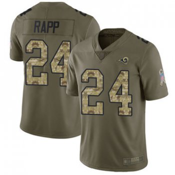 Rams #24 Taylor Rapp Olive Camo Men's Stitched Football Limited 2017 Salute To Service Jersey