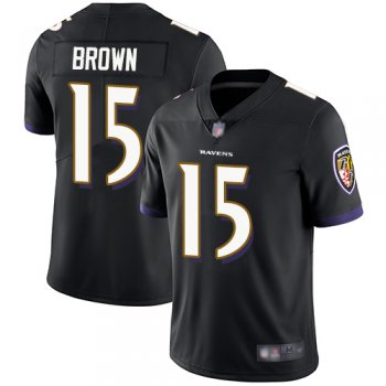 Ravens #15 Marquise Brown Black Alternate Men's Stitched Football Vapor Untouchable Limited Jersey