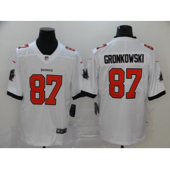 Men's Tampa Bay Buccaneers #87 Rob Gronkowski White 2020 NEW Vapor Untouchable Stitched NFL Nike Limited Jersey