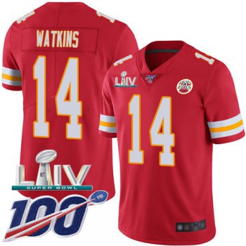 Nike Chiefs #14 Sammy Watkins Red Super Bowl LIV 2020 Team Color Youth Stitched NFL 100th Season Vapor Untouchable Limited Jersey