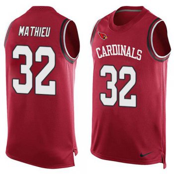 Men's Arizona Cardinals #32 Tyrann Mathieu Red Hot Pressing Player Name & Number Nike NFL Tank Top Jersey