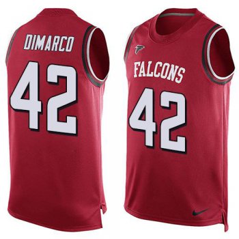 Men's Atlanta Falcons #42 Patrick DiMarco Red Hot Pressing Player Name & Number Nike NFL Tank Top Jersey