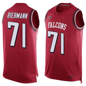 Men's Atlanta Falcons #71 Kroy Biermann Red Hot Pressing Player Name & Number Nike NFL Tank Top Jersey