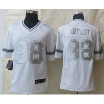 Nike Dallas Cowboys #88 Dez Bryant Platinum White Limited Jersey