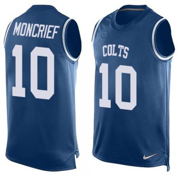 Men's Indianapolis Colts #10 Donte Moncrief Royal Blue Hot Pressing Player Name & Number Nike NFL Tank Top Jersey