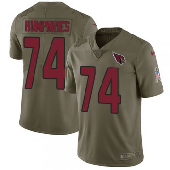 Nike Arizona Cardinals #74 D.J. Humphries Olive Men's Stitched NFL Limited 2017 Salute to Service Jersey