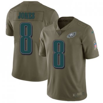 Nike Philadelphia Eagles #8 Donnie Jones Olive Men's Stitched NFL Limited 2017 Salute To Service Jersey