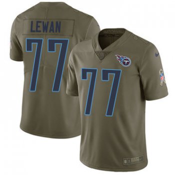 Nike Tennessee Titans #77 Taylor Lewan Olive Men's Stitched NFL Limited 2017 Salute to Service Jersey