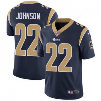 Nike Los Angeles Rams #22 Trumaine Johnson Navy Blue Team Color Men's Stitched NFL Vapor Untouchable Limited Jersey