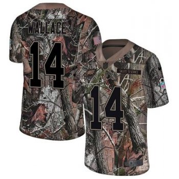 Nike Eagles #14 Mike Wallace Camo Men's Stitched NFL Limited Rush Realtree Jersey