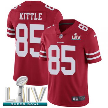 Nike 49ers #85 George Kittle Red Super Bowl LIV 2020 Team Color Youth Stitched NFL Vapor Untouchable Limited Jersey