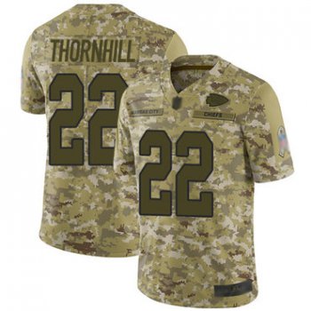 Chiefs #22 Juan Thornhill Camo Men's Stitched Football Limited 2018 Salute To Service Jersey