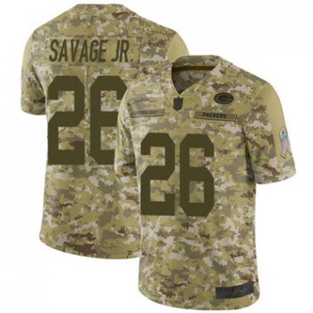 Packers #26 Darnell Savage Jr. Camo Men's Stitched Football Limited 2018 Salute To Service Jersey