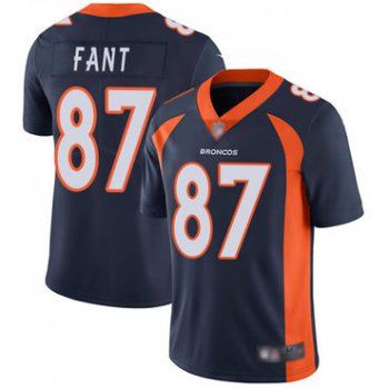 Broncos #87 Noah Fant Navy Blue Alternate Men's Stitched Football Vapor Untouchable Limited Jersey