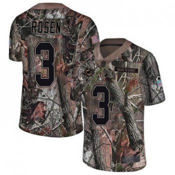 Dolphins #3 Josh Rosen Camo Men's Stitched Football Limited Rush Realtree Jersey