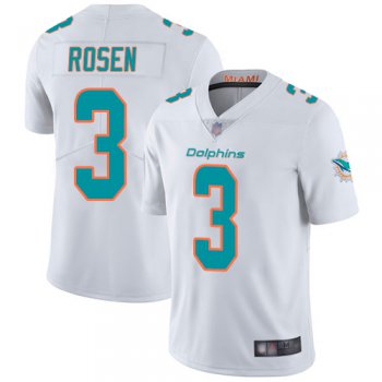 Dolphins #3 Josh Rosen White Men's Stitched Football Vapor Untouchable Limited Jersey