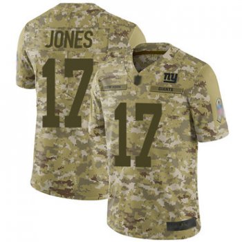 Giants #17 Daniel Jones Camo Men's Stitched Football Limited 2018 Salute To Service Jersey