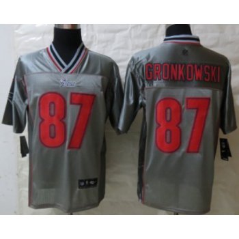 Nike New England Patriots #87 Rob Gronkowski 2013 Gray Vapor Elite Jersey