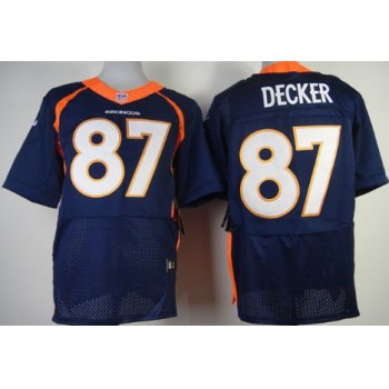 Nike Denver Broncos #87 Eric Decker 2013 Blue Elite Jersey