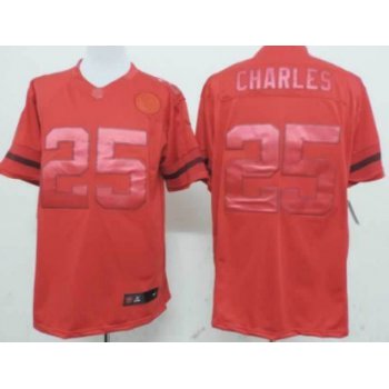 Nike Kansas City Chiefs #25 Jamaal Charles Drenched Limited Red Jersey