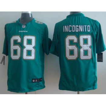 Nike Miami Dolphins #68 Richie Incognito 2013 Green Game Jersey