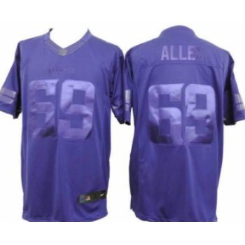 Nike Minnesota Vikings #69 Jared Allen Drenched Limited Purple Jersey