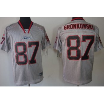 Nike New England Patriots #87 Rob Gronkowski Lights Out Gray Elite Jersey