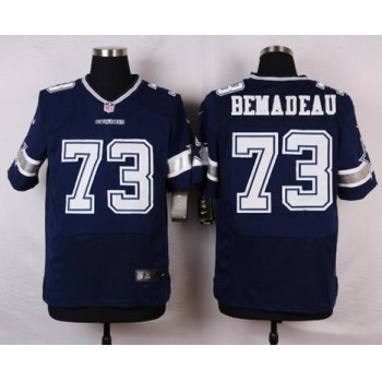 Men's Dallas Cowboys #73 Mackenzy Bernadeau Navy Blue Team Color NFL Nike Elite Jersey