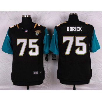 Men's Jacksonville Jaguars #75 Jared Odrick Black Team Color NFL Nike Elite Jersey