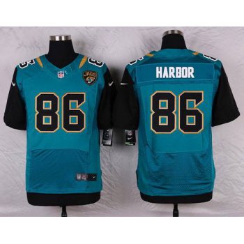 Men's Jacksonville Jaguars #86 Clay Harbor Teal Green Alternate NFL Nike Elite Jersey