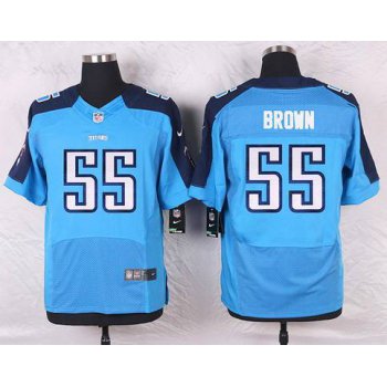 Men's Tennessee Titans #55 Zach Brown Light Blue Team Color NFL Nike Elite Jersey